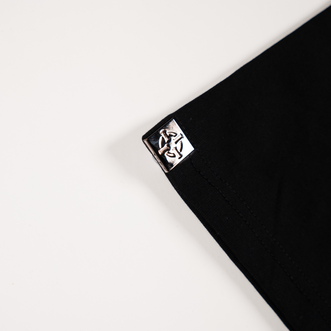 PROPER SIGNATURE OVERSIZED TEE BLACK/ICY BLUE - Proper Streetwear