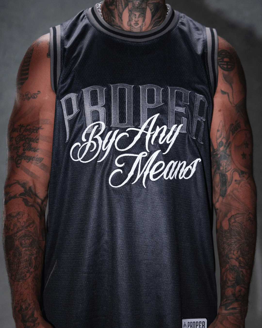 PROPER STATUS BASKETBALL JERSEY BLACK - Proper Streetwear