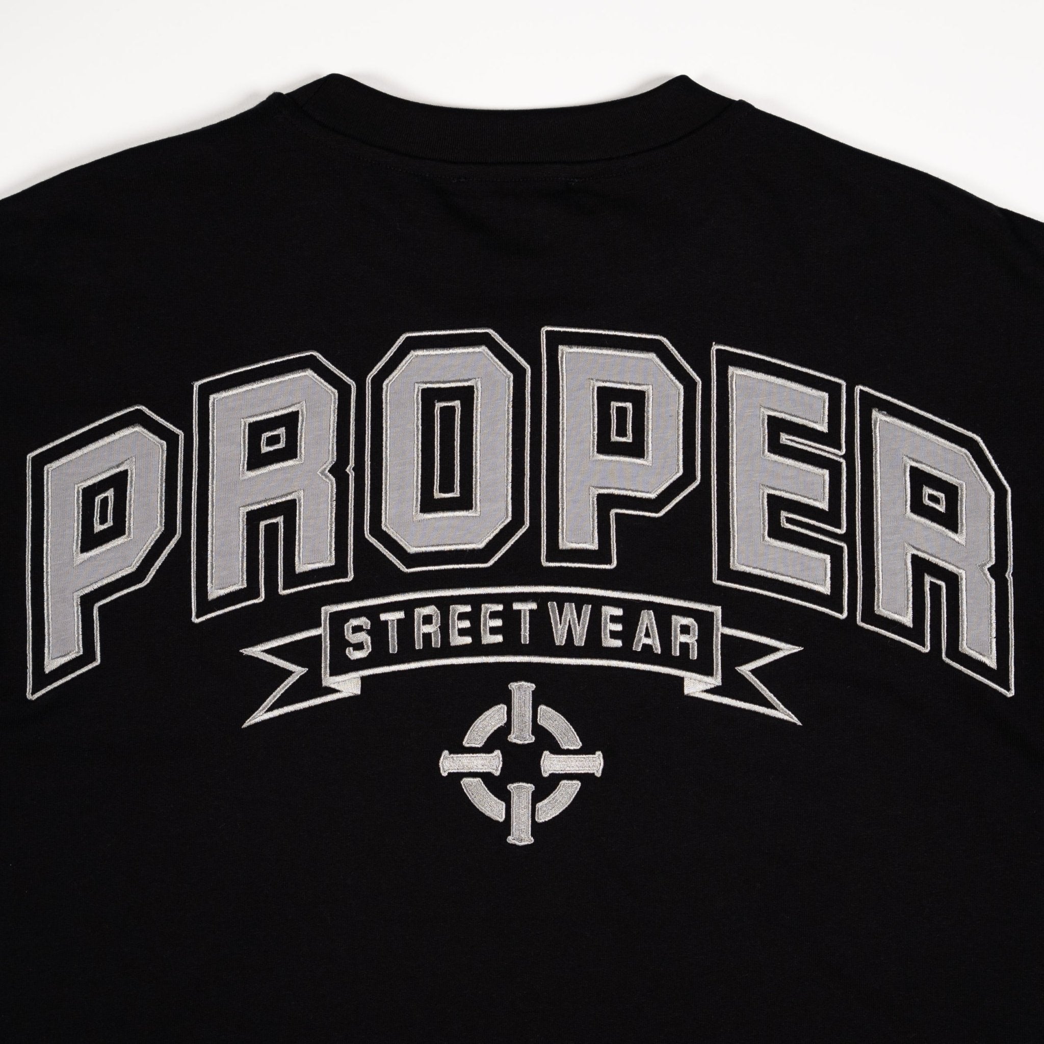 PROPER STREETWEAR OVERSIZED TEE BLACK/GREY - Proper Streetwear