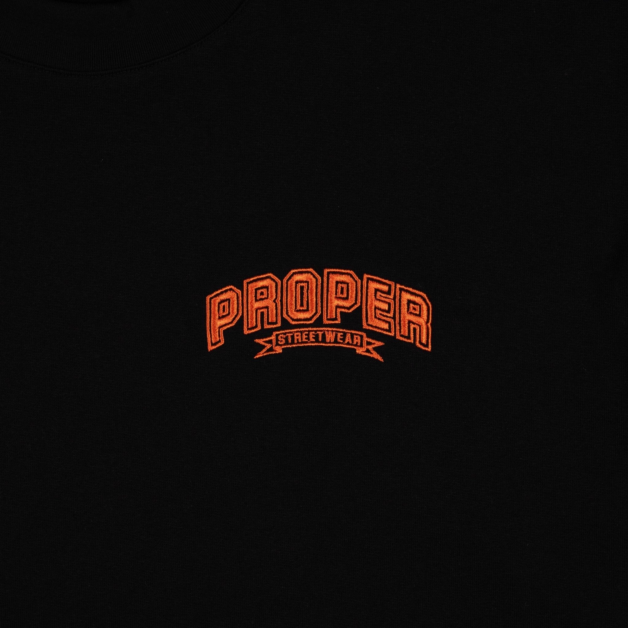 PROPER STREETWEAR OVERSIZED TEE BLACK/ORANGE - Proper Streetwear