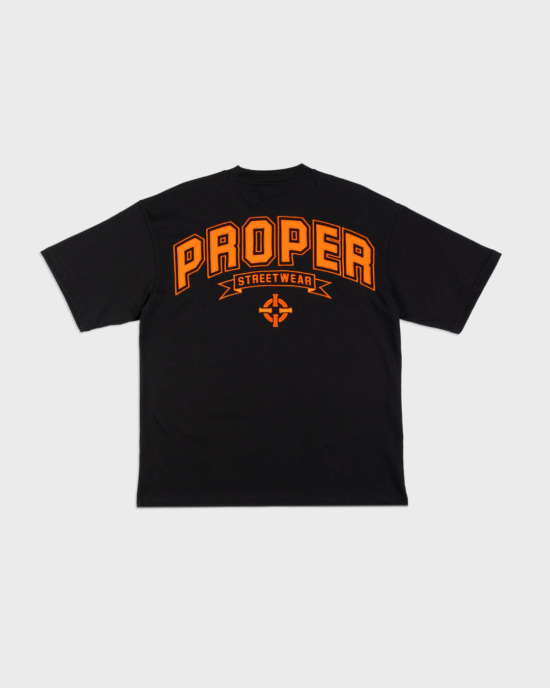 PROPER STREETWEAR OVERSIZED TEE BLACK/ORANGE - Proper Streetwear