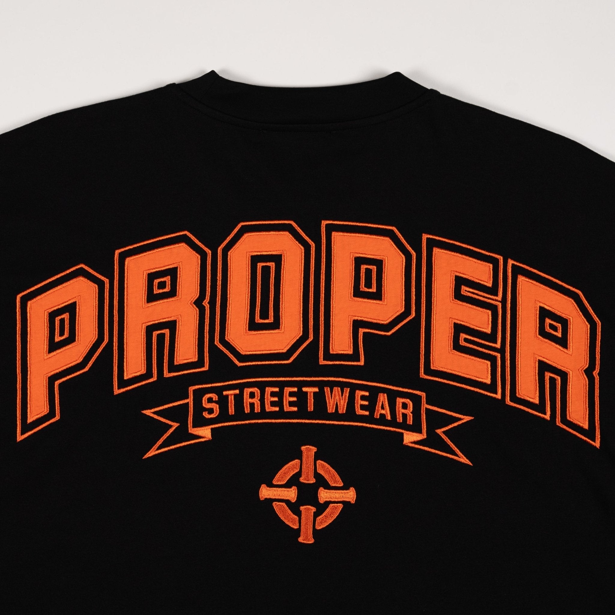 PROPER STREETWEAR OVERSIZED TEE BLACK/ORANGE - Proper Streetwear