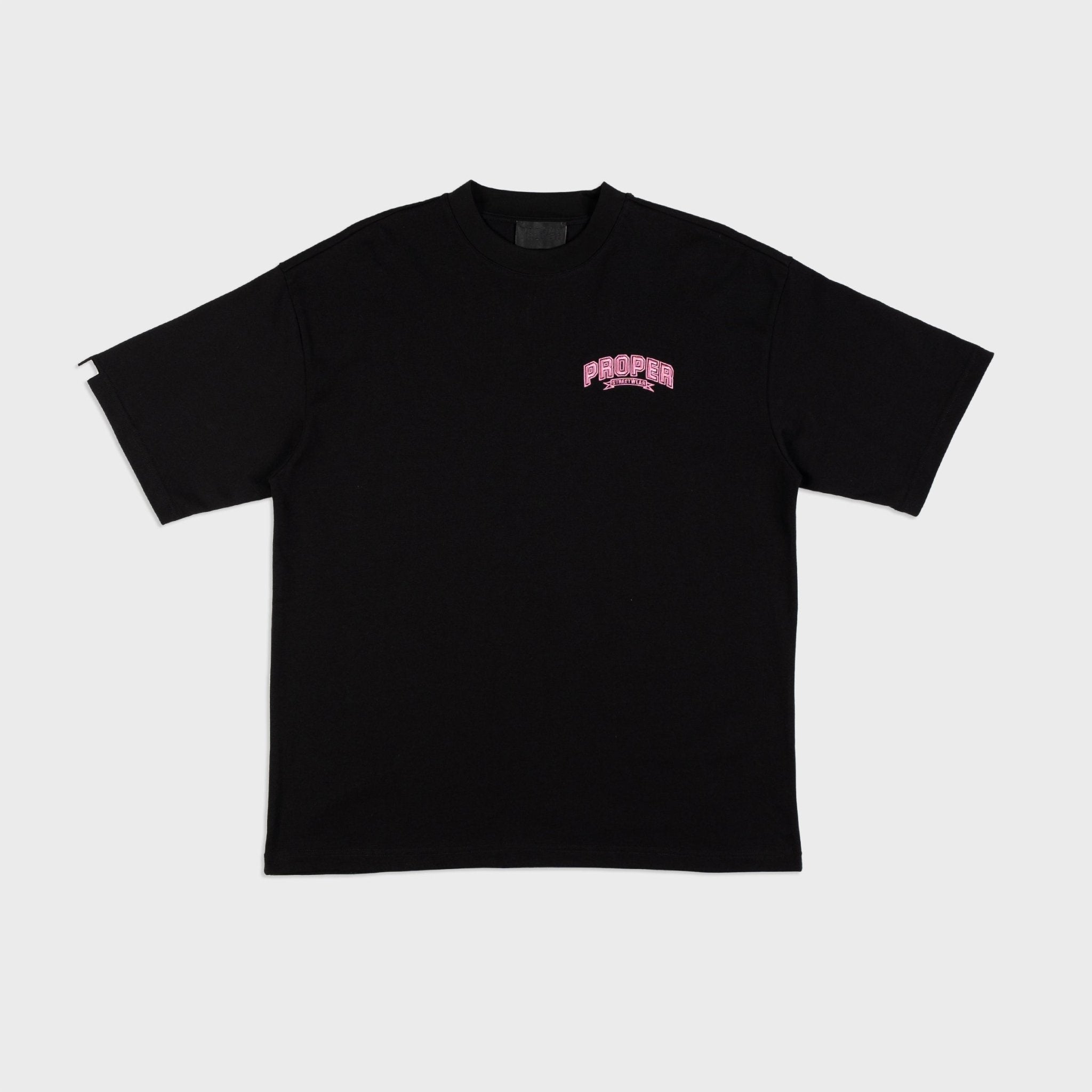 PROPER STREETWEAR OVERSIZED TEE BLACK/PINK - Proper Streetwear