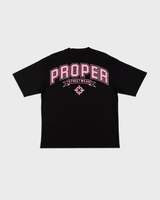 PROPER STREETWEAR OVERSIZED TEE BLACK/PINK - Proper Streetwear