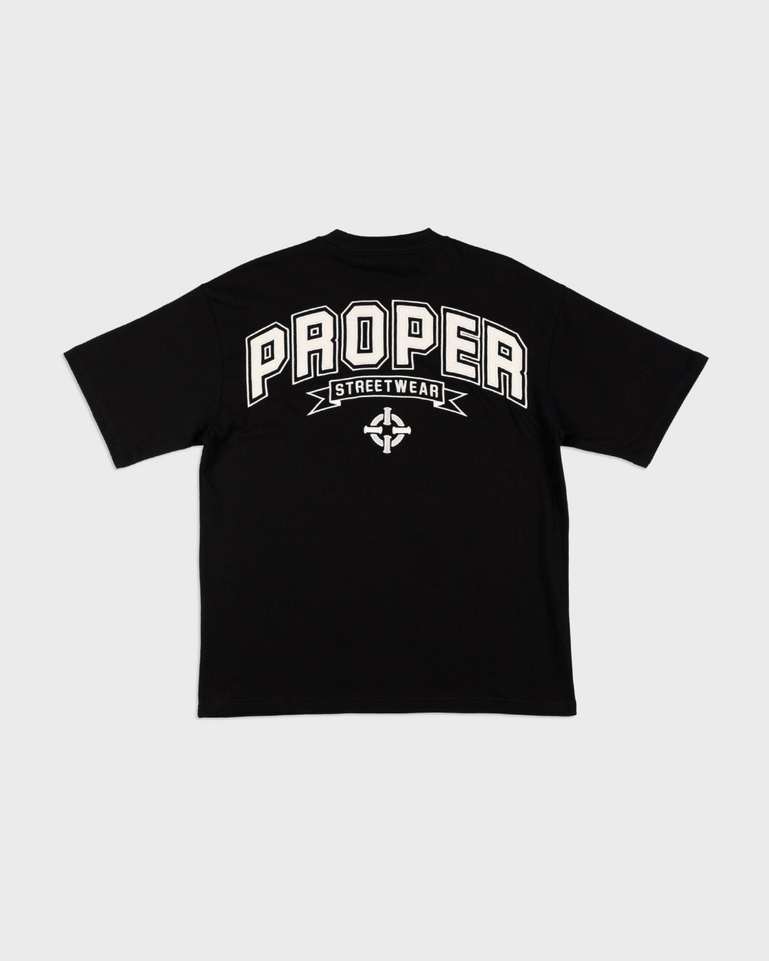 PROPER STREETWEAR OVERSIZED TEE BLACK/STONE - Proper Streetwear