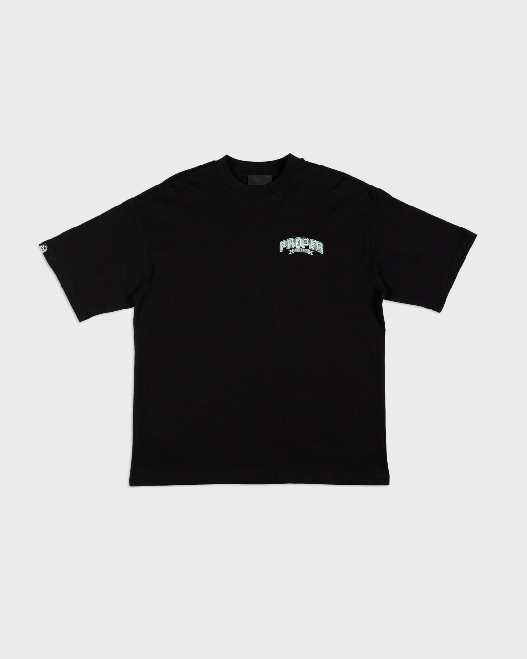 PROPER STREETWEAR OVERSIZED TEE BLACK/TIFFANY BLUE - Proper Streetwear
