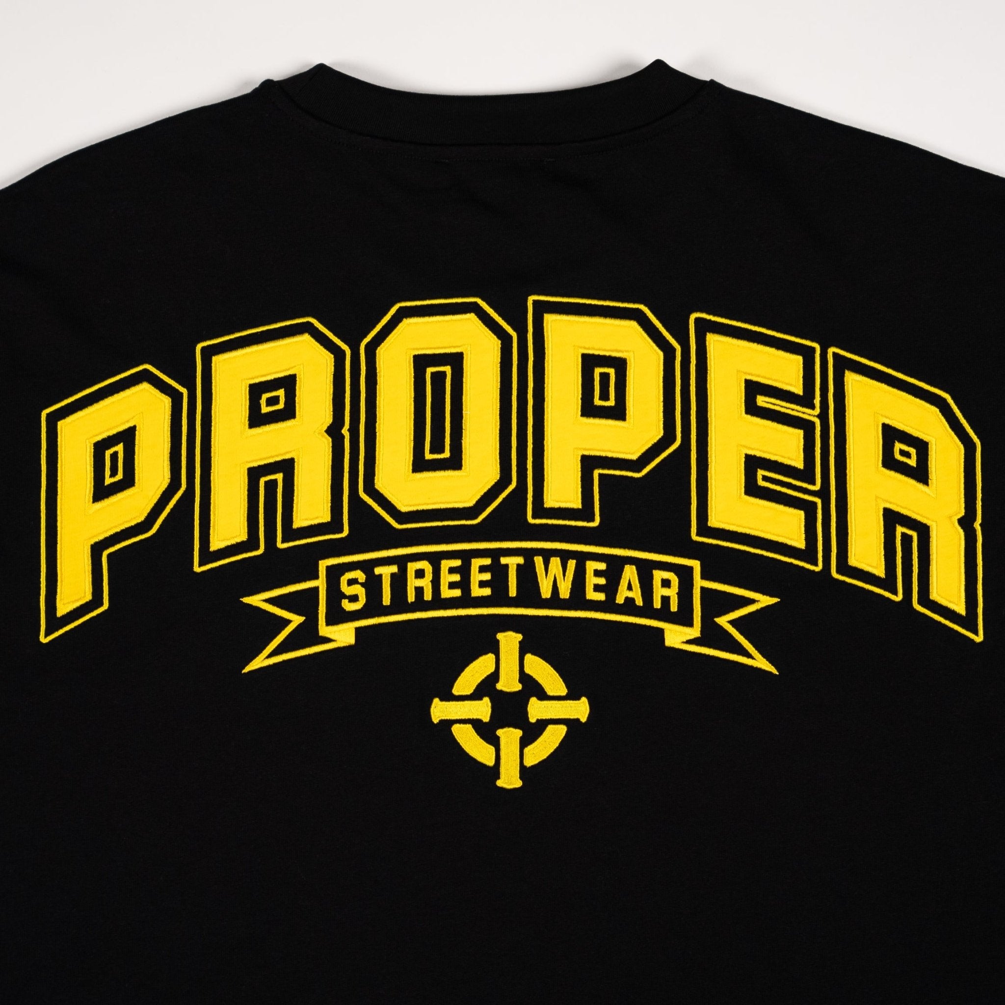 PROPER STREETWEAR OVERSIZED TEE BLACK/YELLOW - Proper Streetwear
