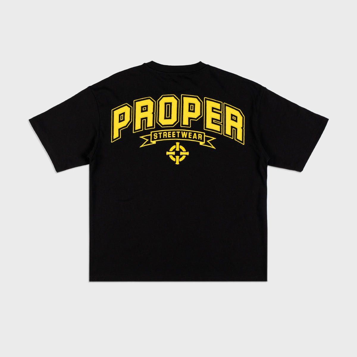 PROPER STREETWEAR OVERSIZED TEE BLACK/YELLOW - Proper Streetwear