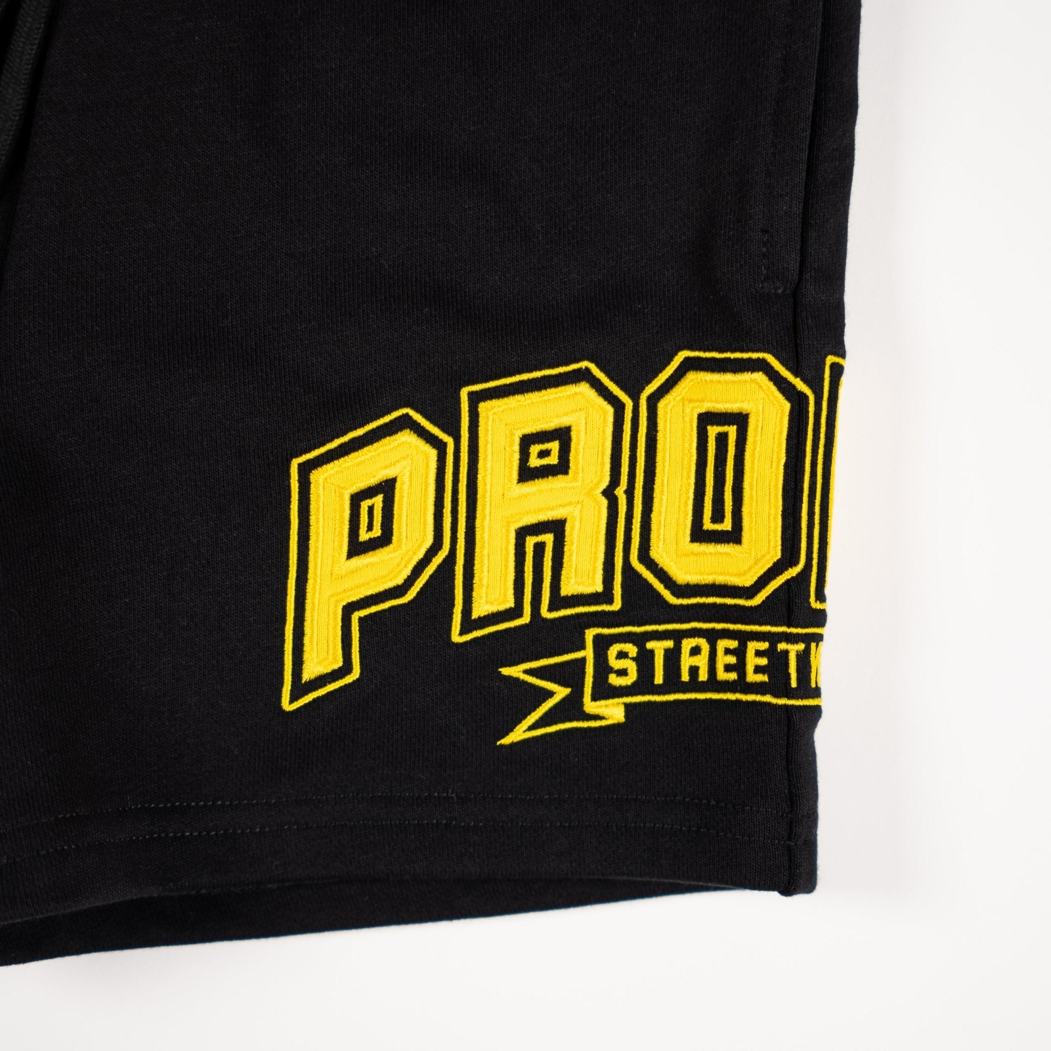 PROPER STREETWEAR SHORTS BLACK/YELLOW - Proper Streetwear
