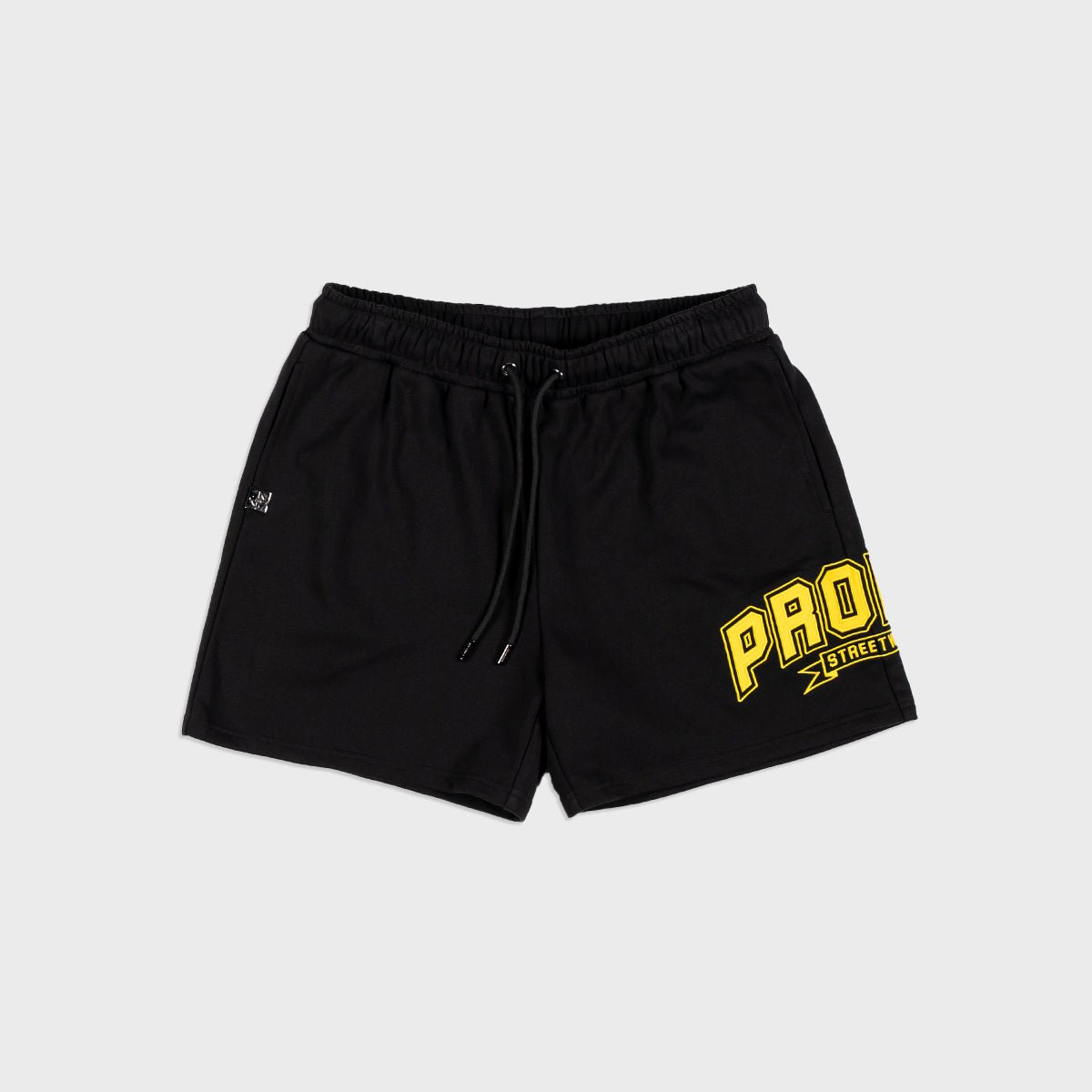 PROPER STREETWEAR SHORTS BLACK/YELLOW - Proper Streetwear