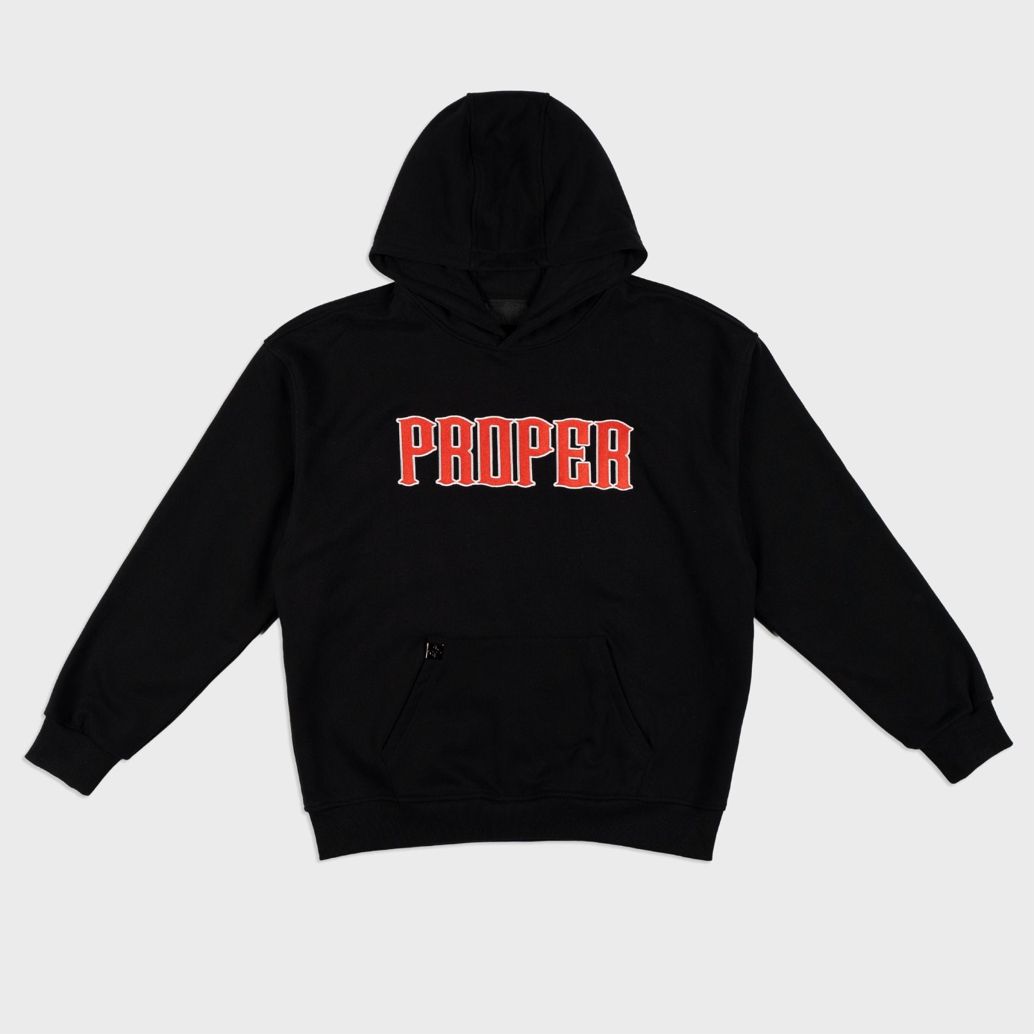 PROPER TARGET HOODIE BLACK/RED - Proper Streetwear