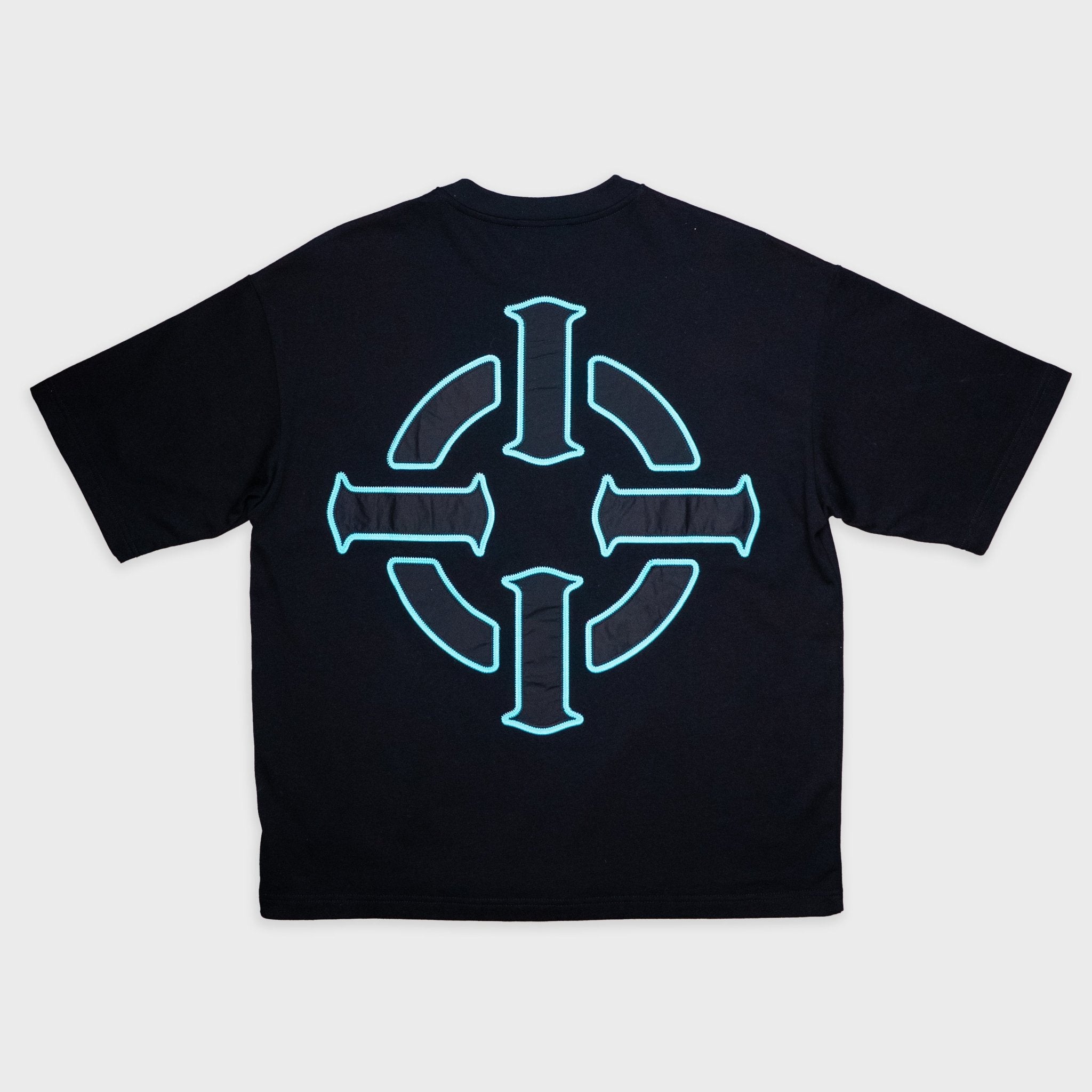 PROPER TARGET OVERSIZED TEE BLACK/ICY BLUE - Proper Streetwear