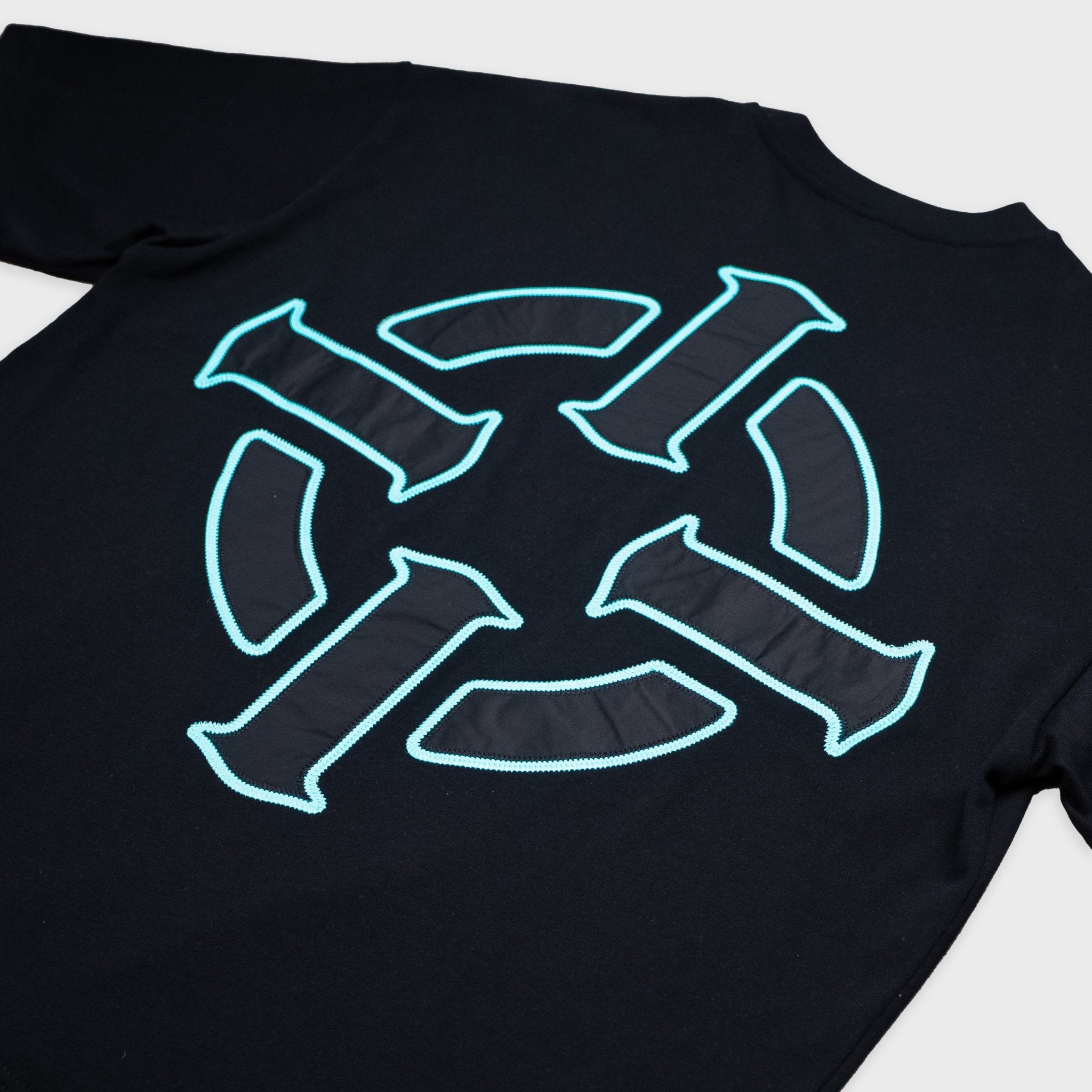 PROPER TARGET OVERSIZED TEE BLACK/ICY BLUE - Proper Streetwear