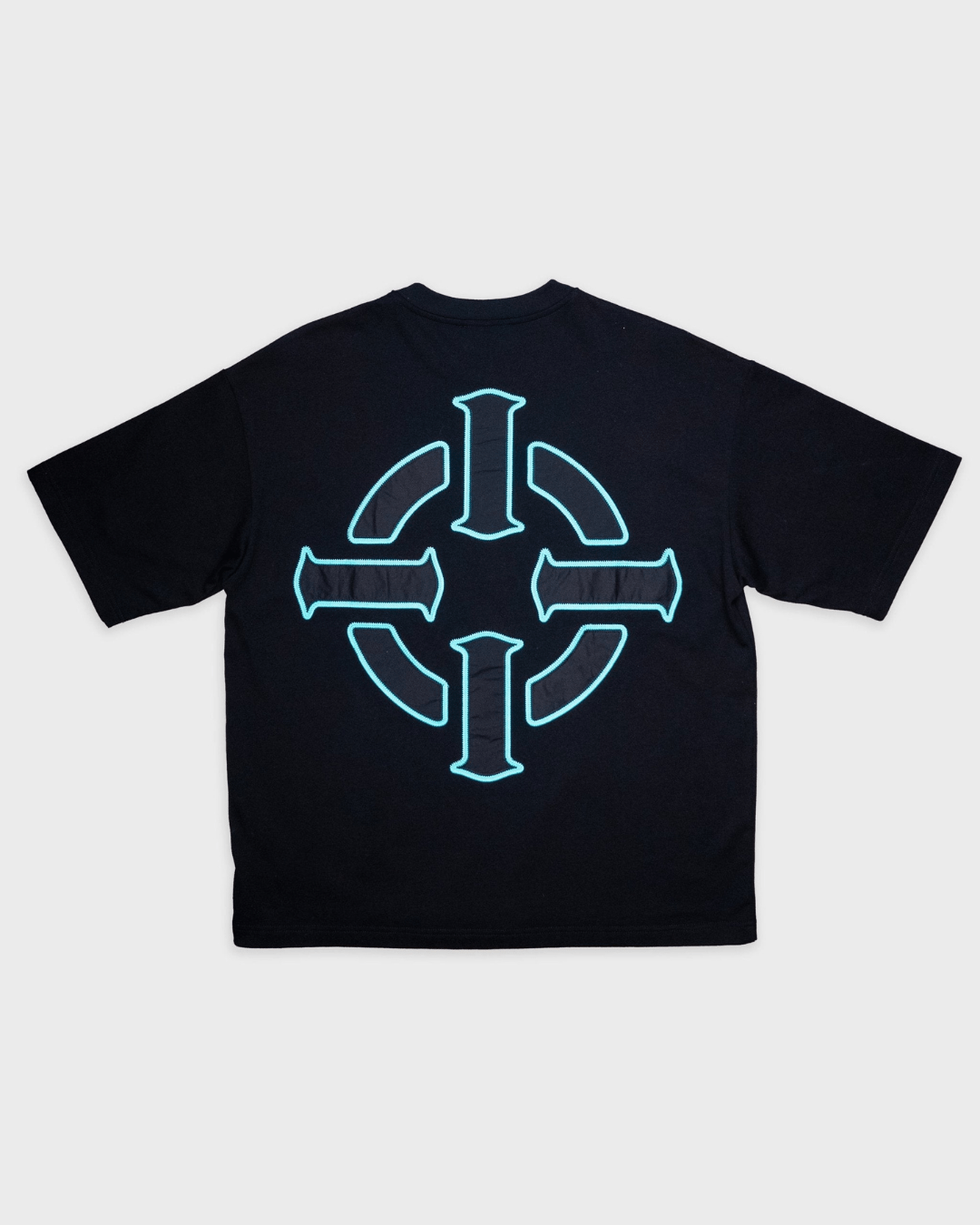 PROPER TARGET OVERSIZED TEE BLACK/ICY BLUE - Proper Streetwear