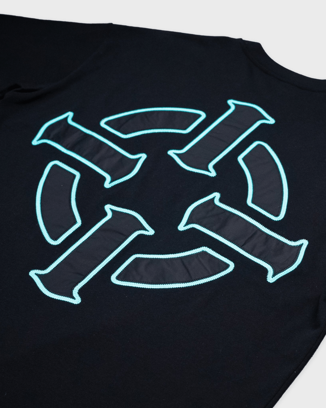 PROPER TARGET OVERSIZED TEE BLACK/ICY BLUE - Proper Streetwear
