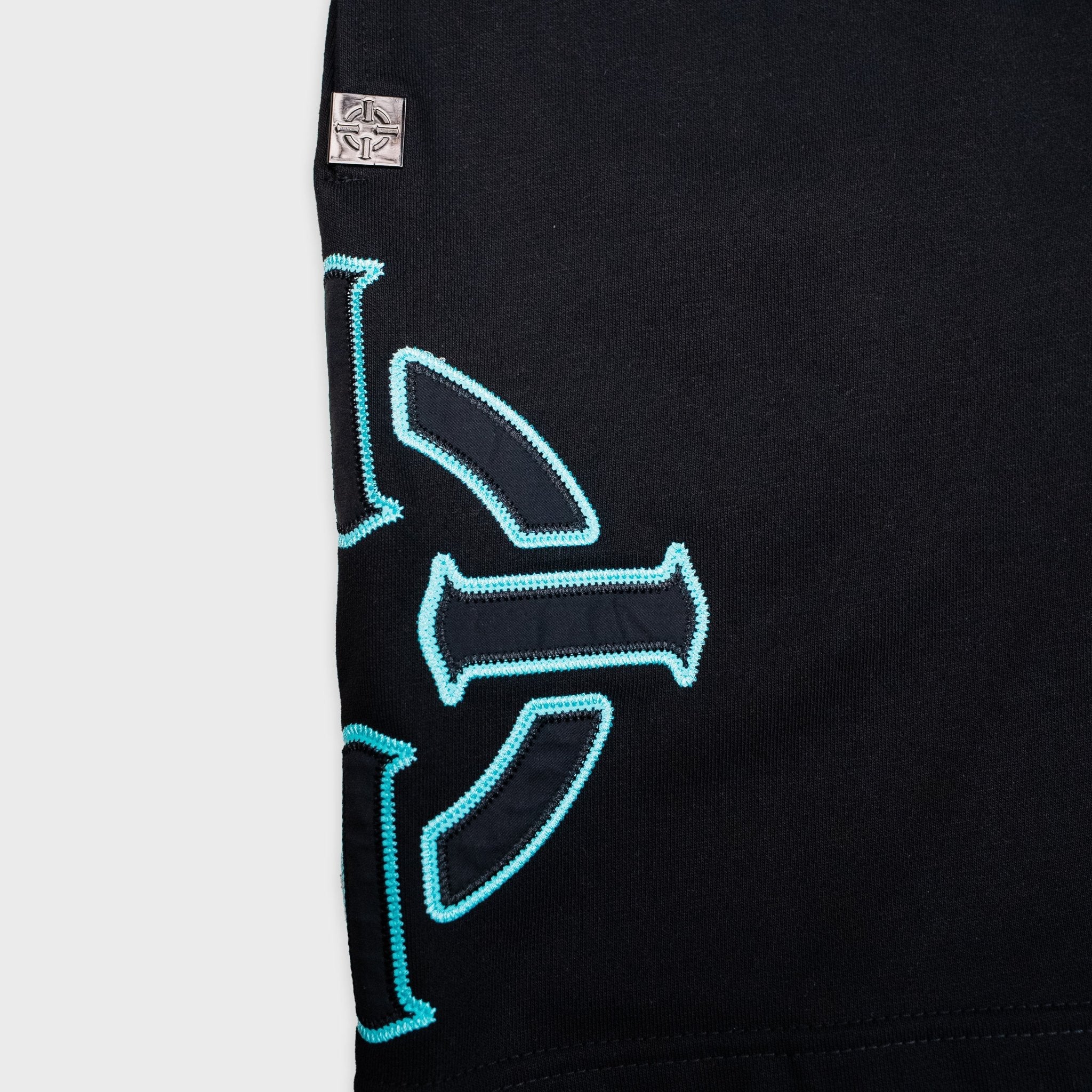 PROPER TARGET SHORTS BLACK/ ICY BLUE - Proper Streetwear