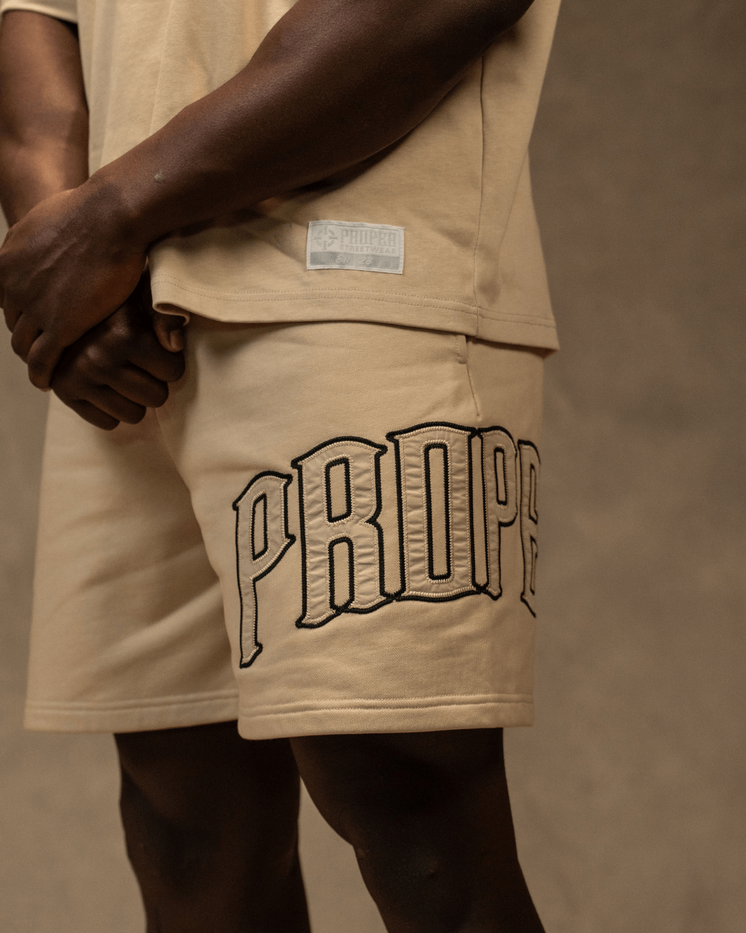 PROPER TARGET SHORTS STONE/BLACK - Proper Streetwear