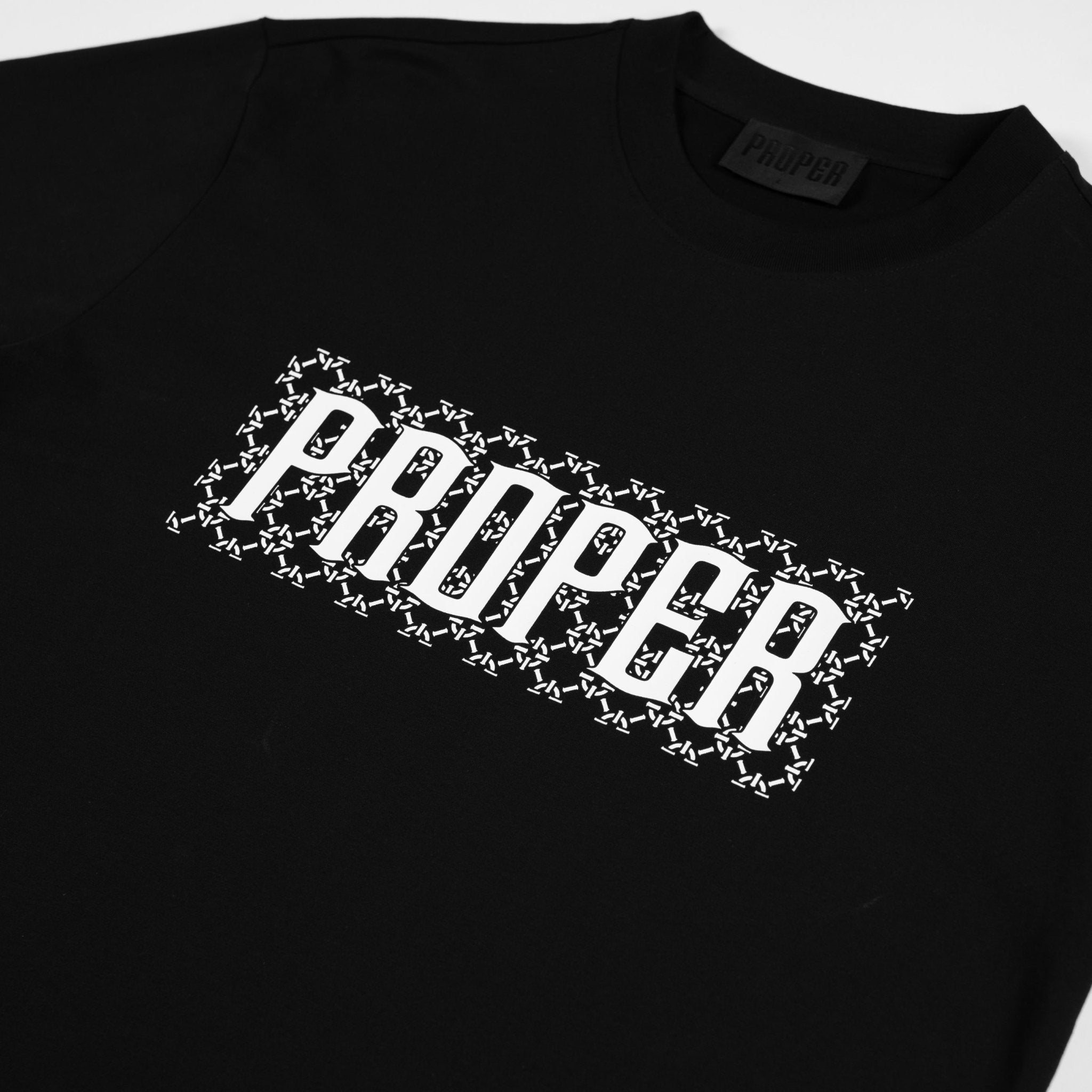 PROPER TARGETLINK FITTED TEE BLACK - Proper Streetwear