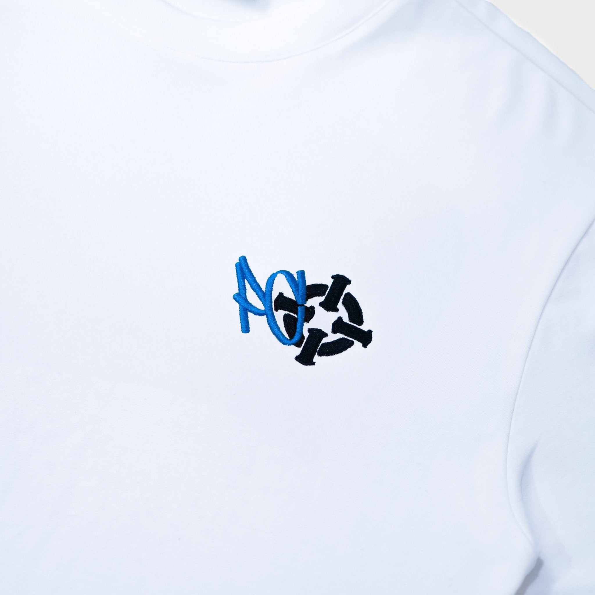 PROPER X PAPERCHASIN FITTED TEE WHITE/BLUE - Proper Streetwear