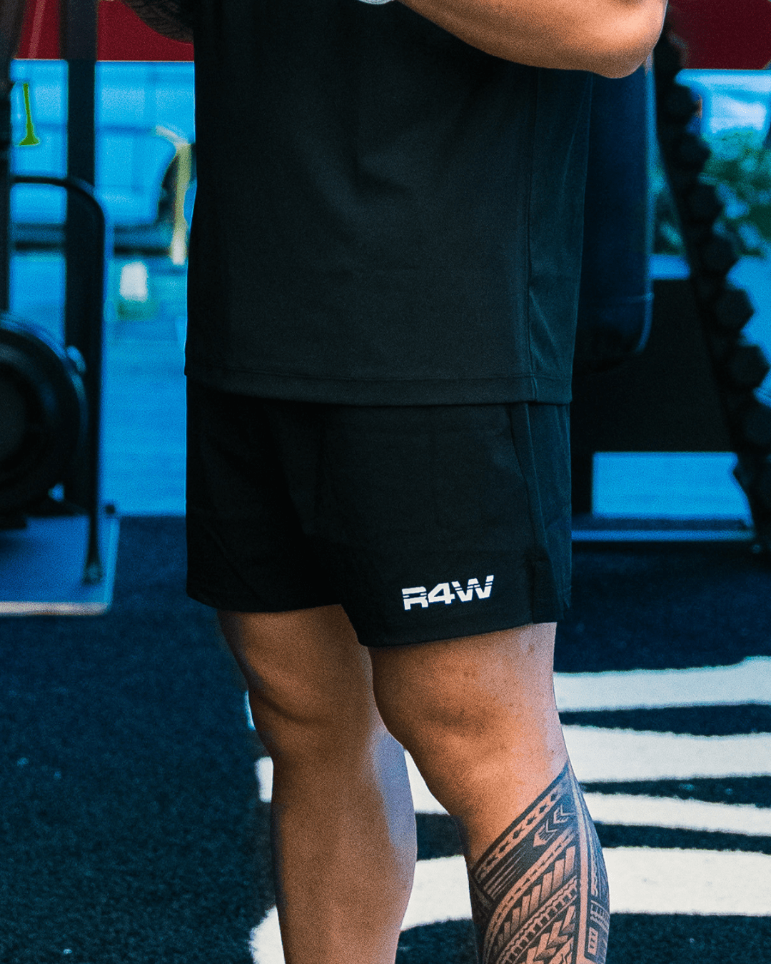 R4W ACTIVE SHORTS BLACK - Proper Streetwear
