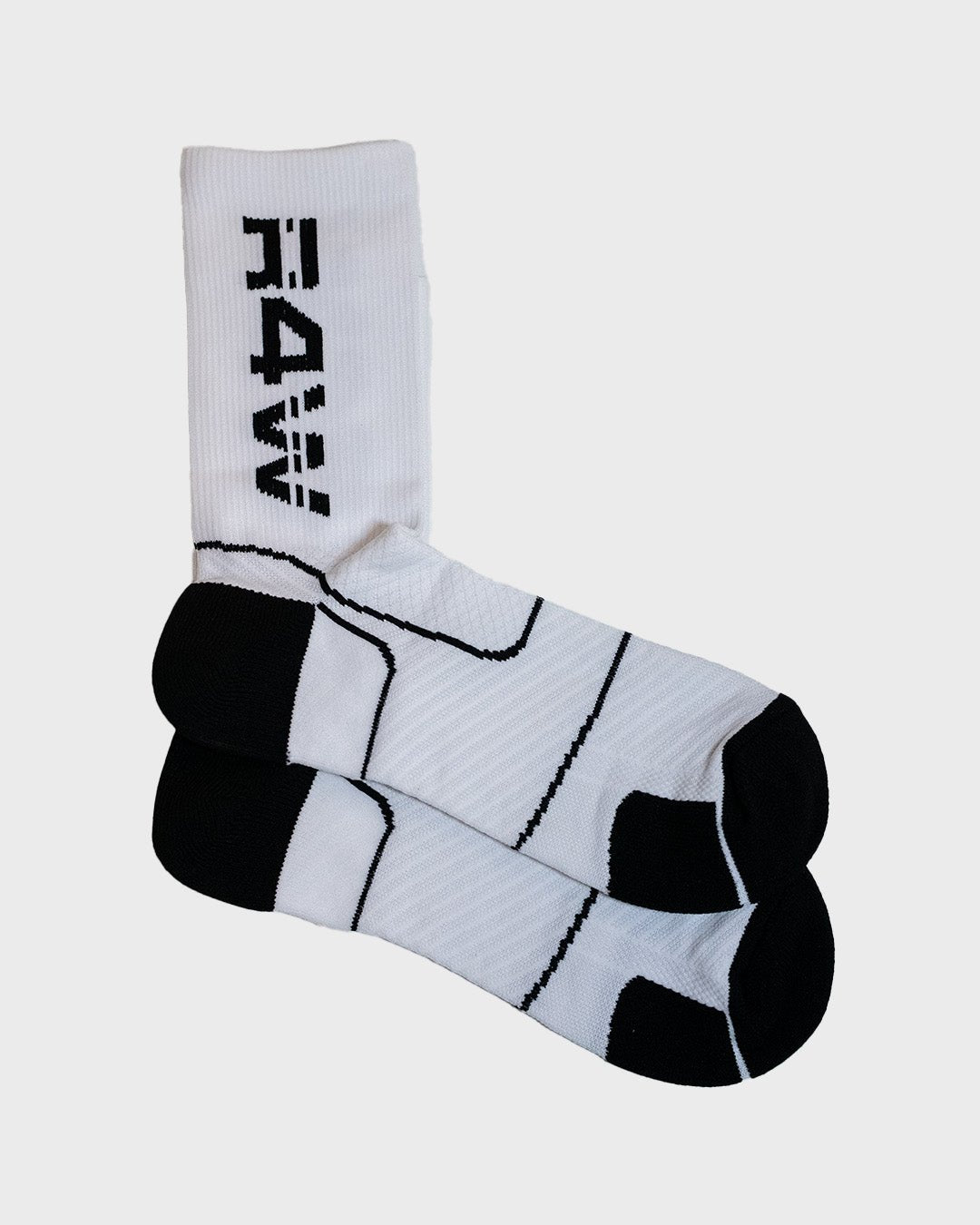 R4W COMPRESSION SOCKS WHITE/BLACK - Proper Streetwear