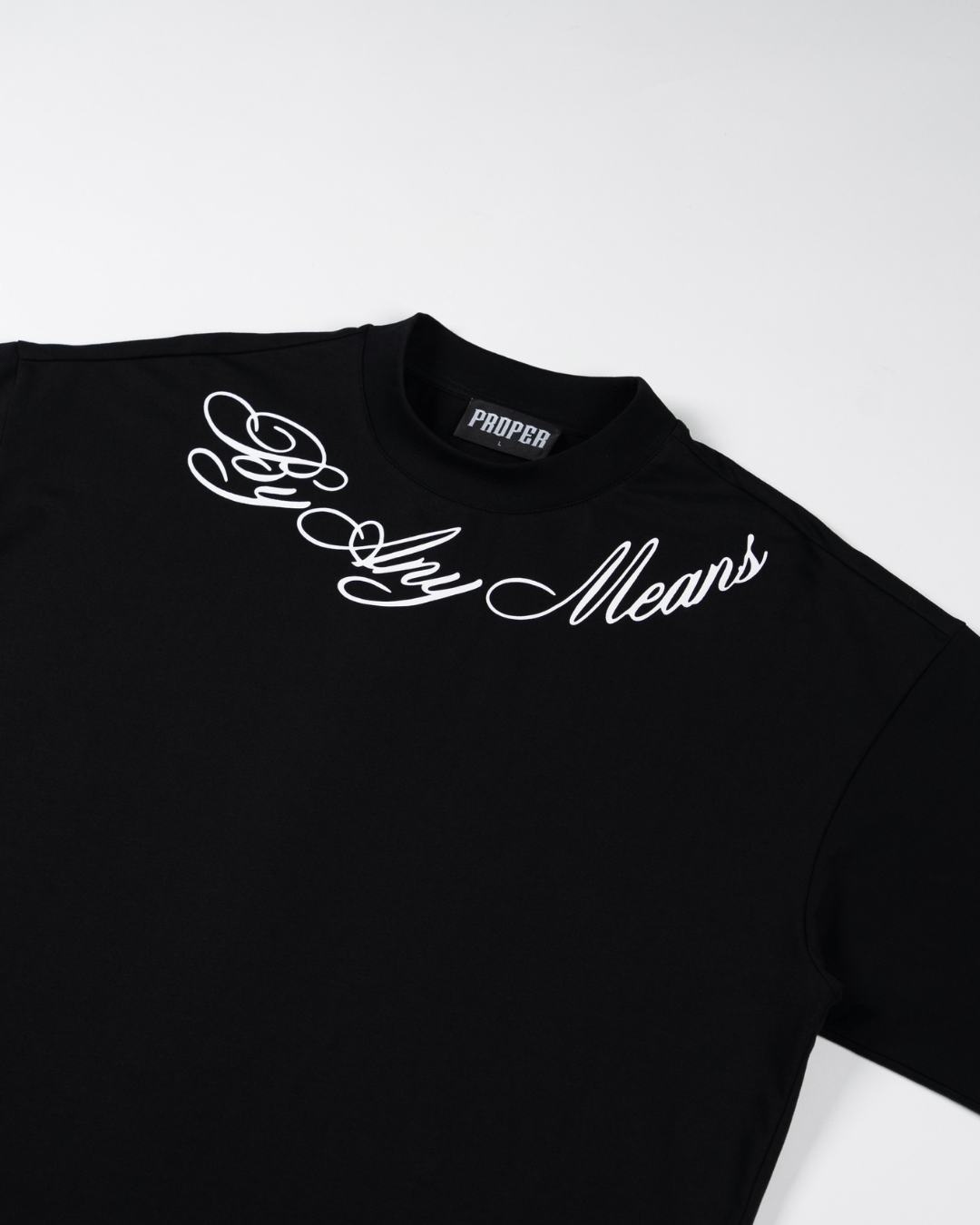 SCRIPTED ARC OVERSIZED TEE BLACK - Proper Streetwear
