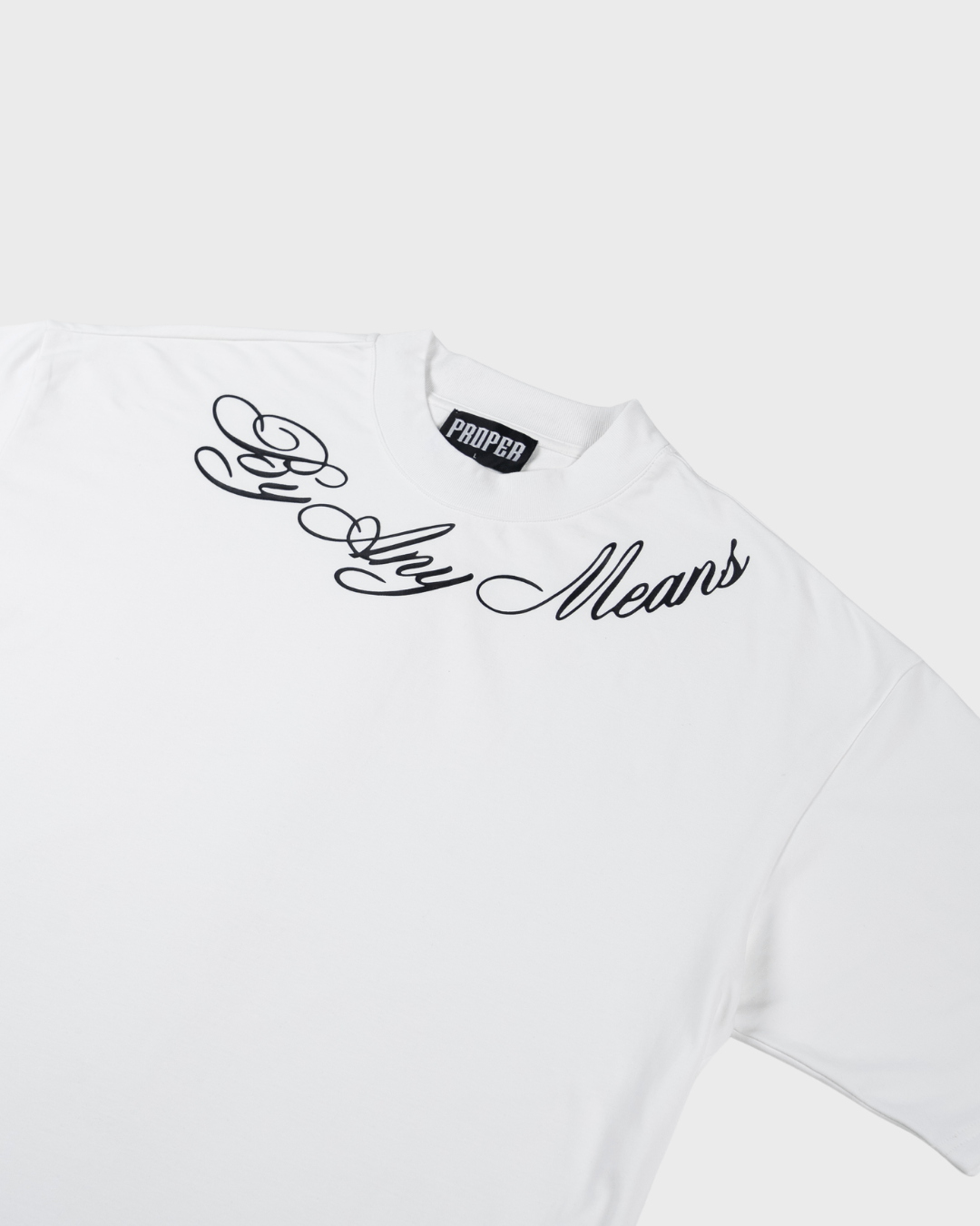 SCRIPTED ARC OVERSIZED TEE WHITE - Proper Streetwear