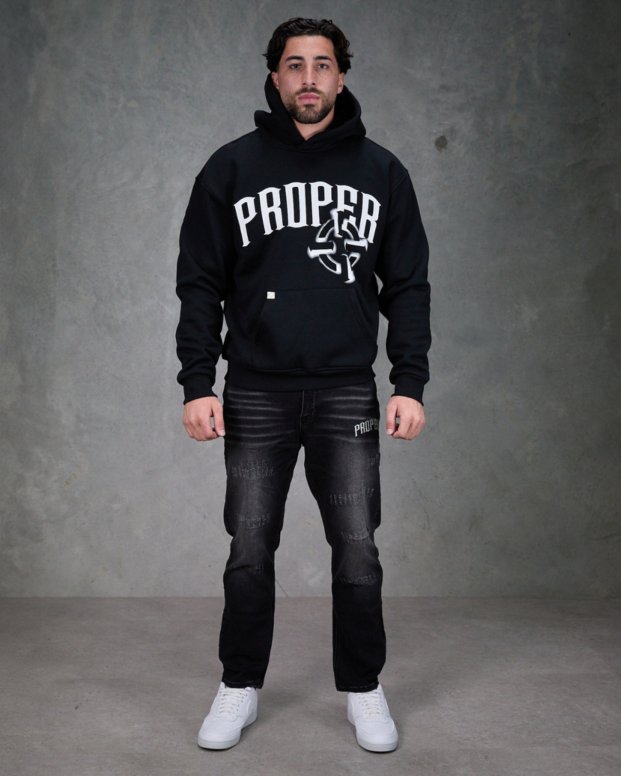 PROPER OFFSET HOODIE BLACK