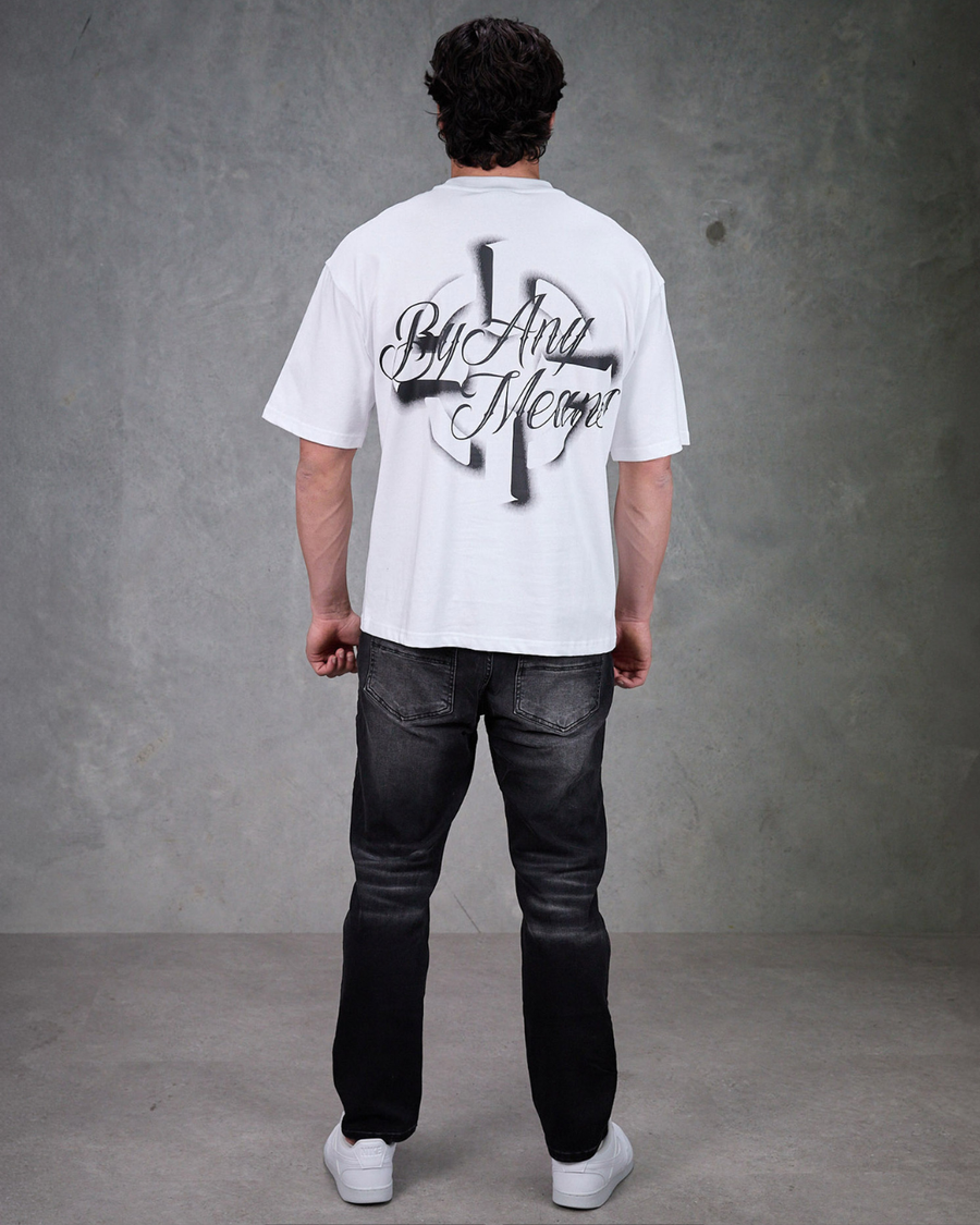PROPER OFFSET OVERSIZED TEE WHITE
