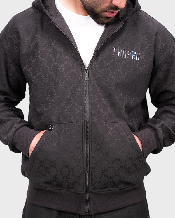 PHANTOM ZIP UP JACKET CHARCOAL