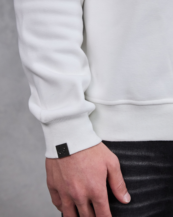 PROPER OG CURVE CREWNECK WHITE/SILVER
