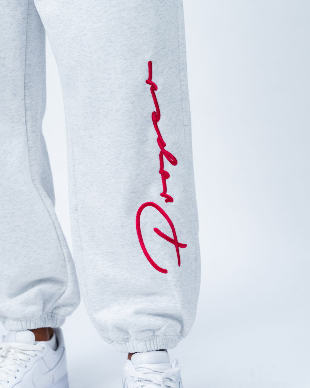 AUTOGRAPH TRACKPANTS MARL GREY/PINK