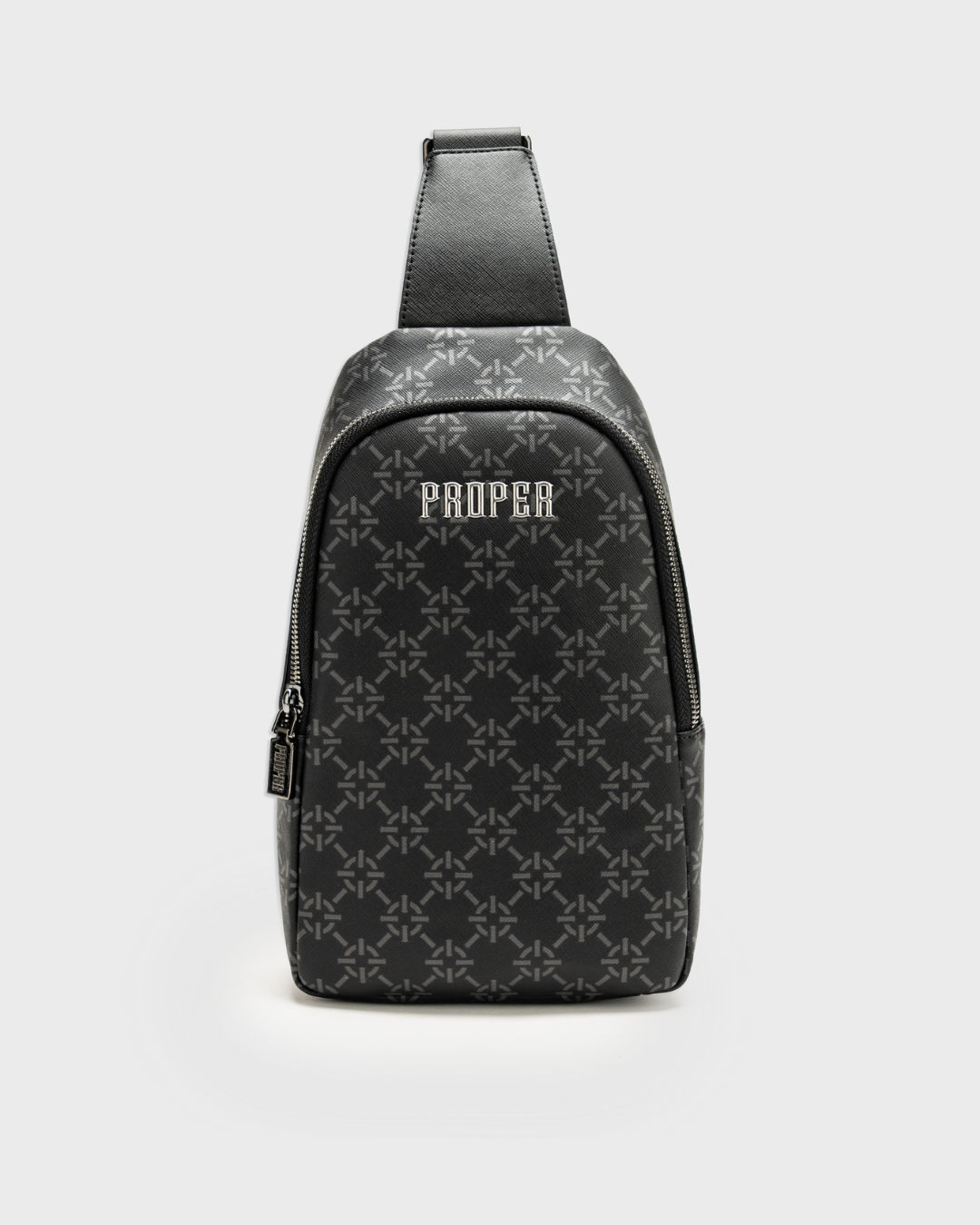 PROPER MONOGRAM SLING BAG BLACK
