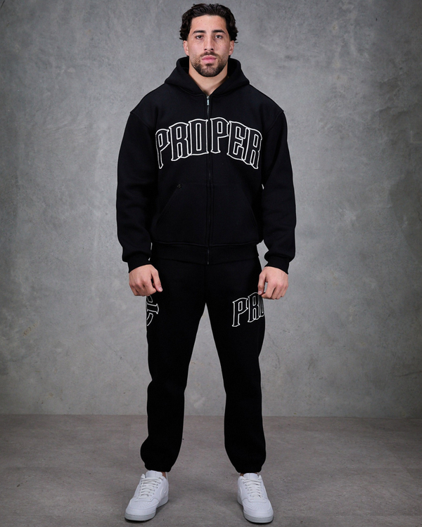 PROPER TARGET ZIP UP JACKET BLACK