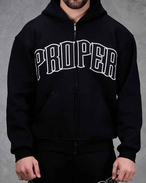 PROPER TARGET ZIP UP JACKET BLACK