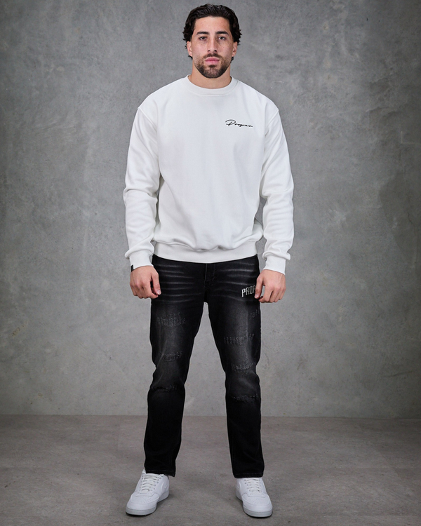 PROPER AUTOGRAPH CREWNECK WHITE