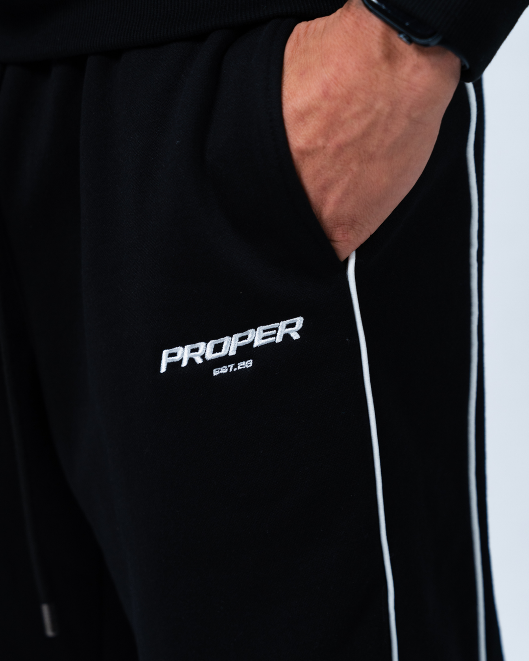 CLUB TRACKPANTS BLACK/WHITE