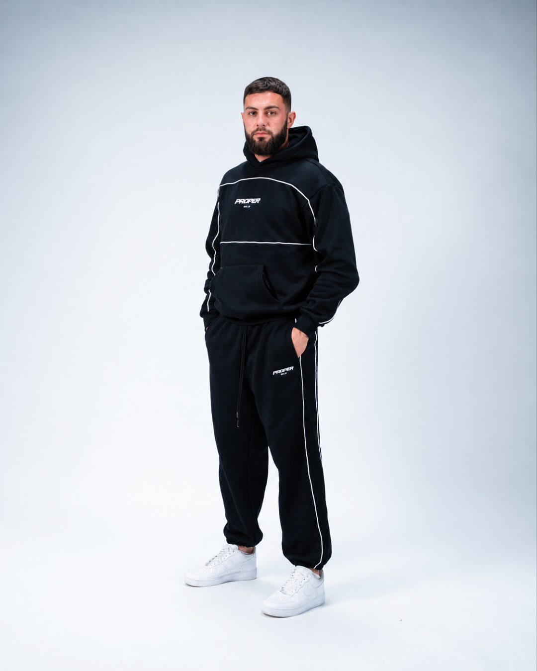 CLUB TRACKPANTS BLACK/WHITE