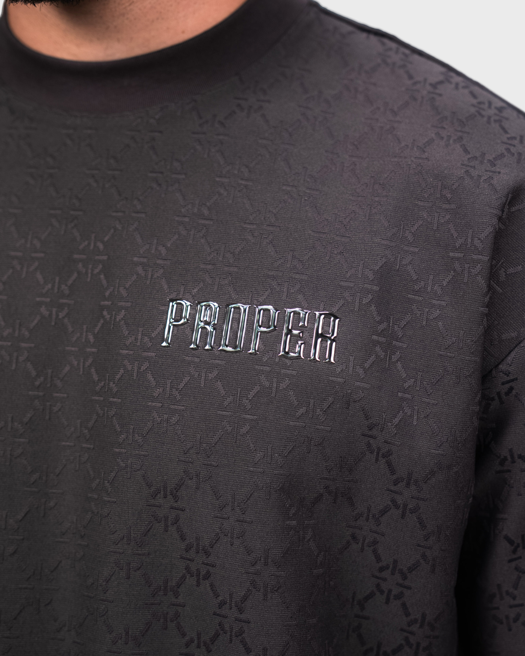 PHANTOM OVERSIZED TEE CHARCOAL