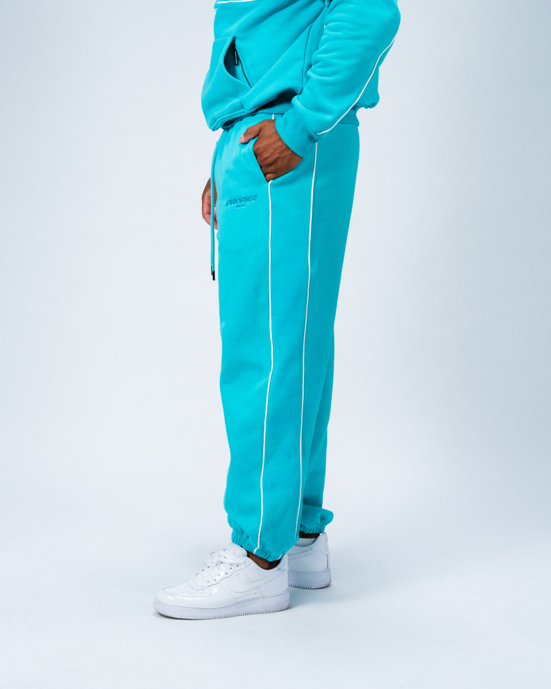CLUB TRACKPANTS TEAL/WHITE