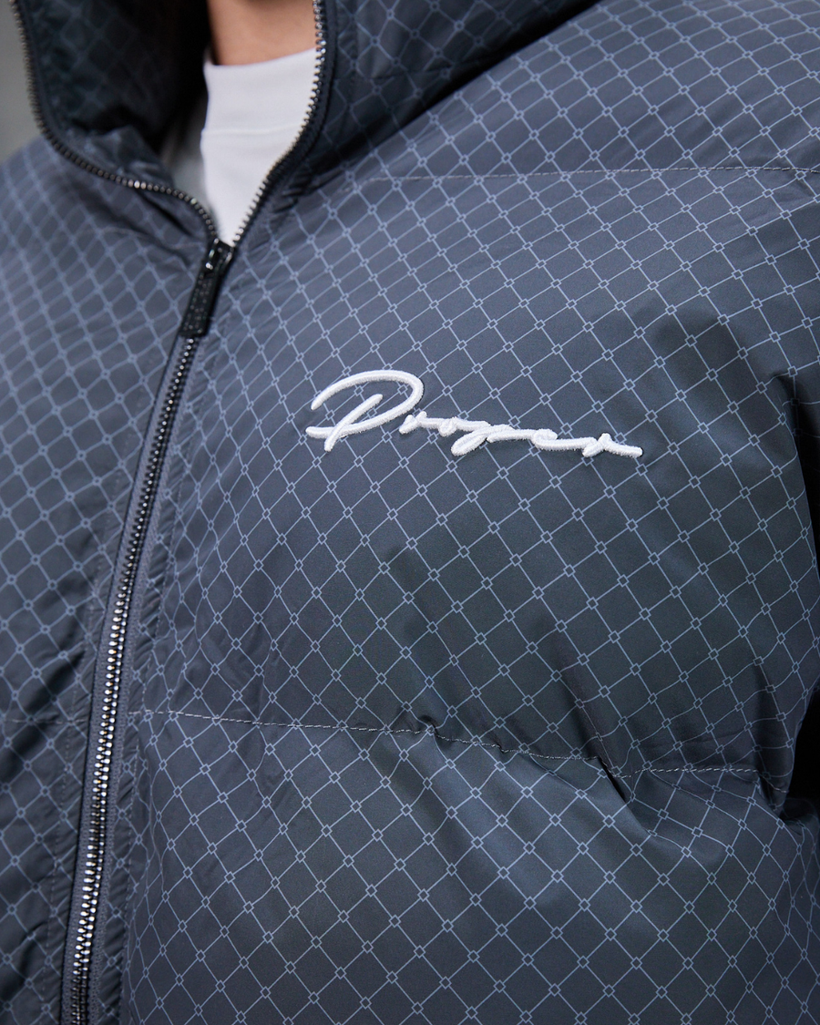 PROPER AUTOGRAPH PUFFER JACKET CHARCOAL