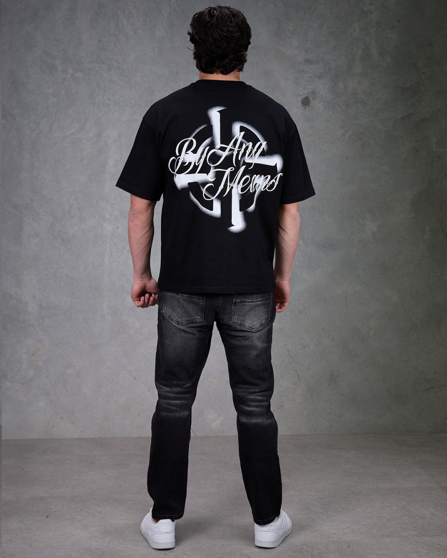 PROPER OFFSET OVERSIZED TEE BLACK