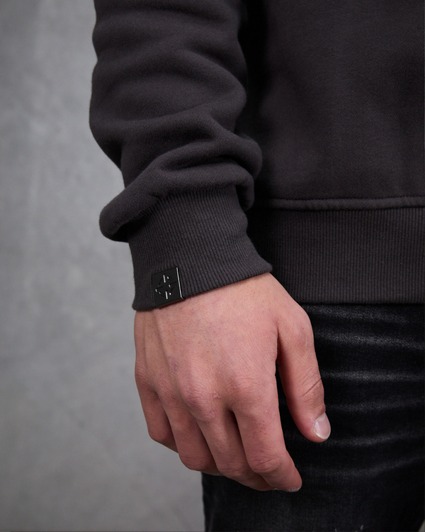 PROPER SIGNATURE QUARTER ZIP CREW CHARCOAL