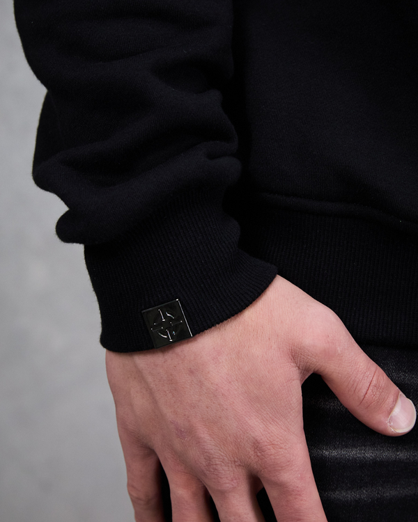 PROPER SIGNATURE QUARTER ZIP CREW BLACK