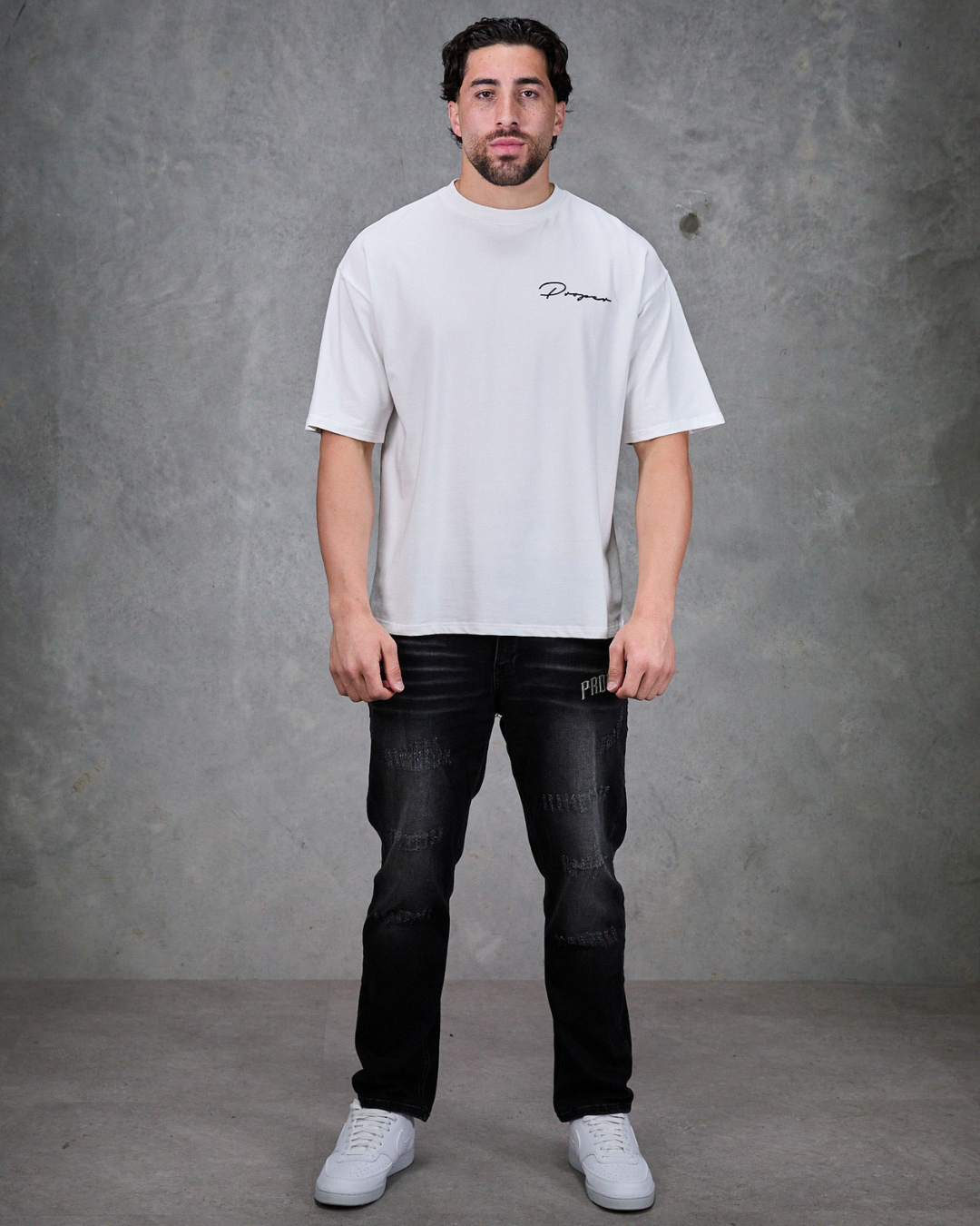 PROPER AUTOGRAPH TONAL OVERSIZED TEE WHITE