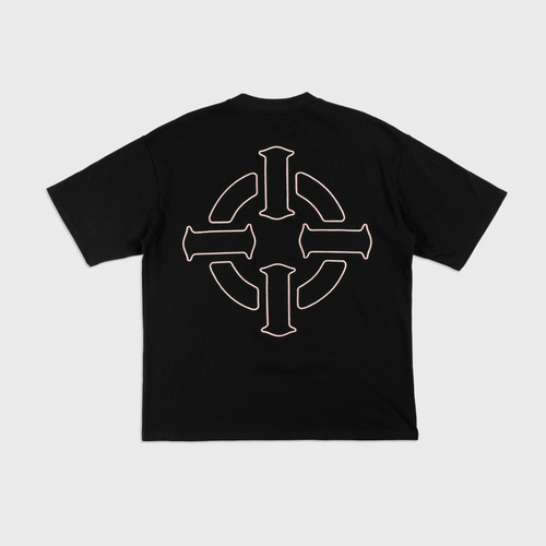 PROPER TARGET OVERSIZED TEE BLACK/ROSE GOLD