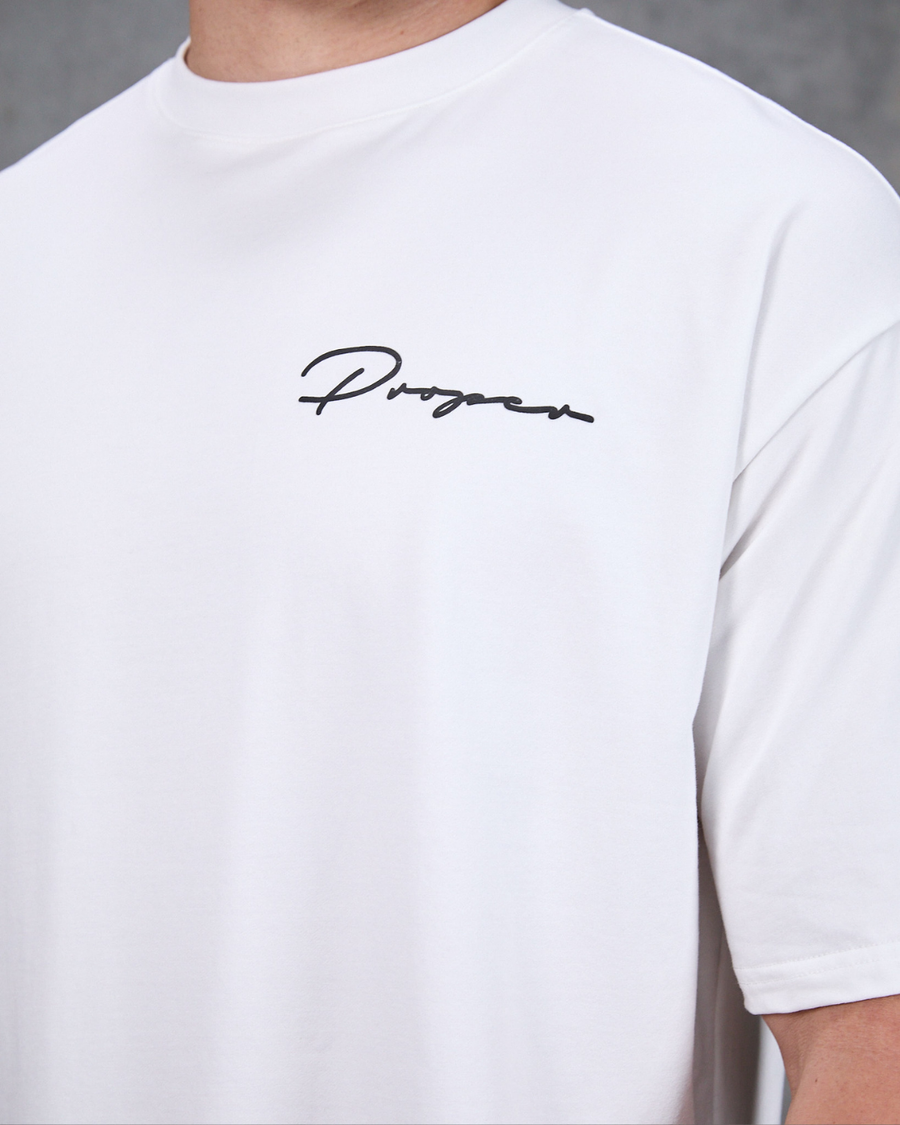 PROPER AUTOGRAPH TONAL OVERSIZED TEE WHITE