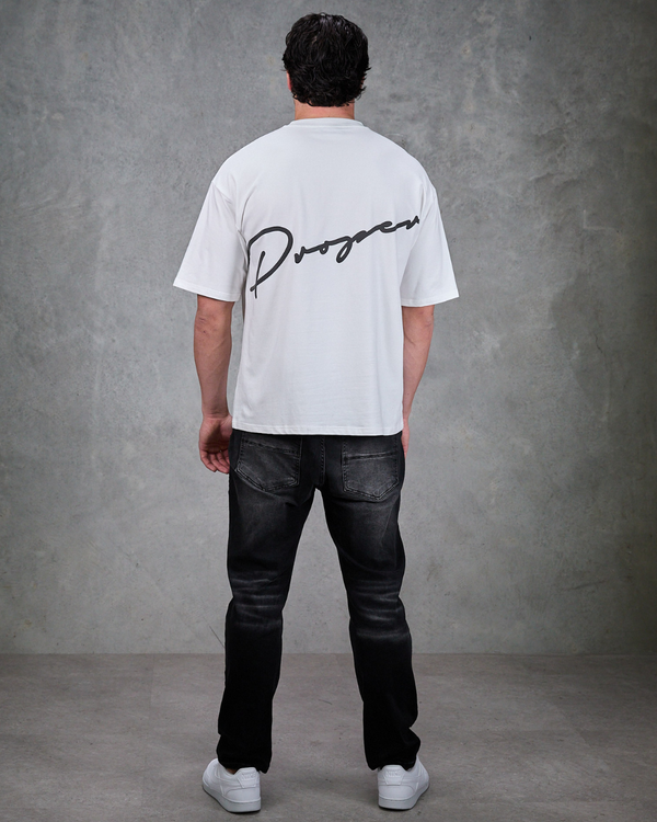 PROPER AUTOGRAPH TONAL OVERSIZED TEE WHITE