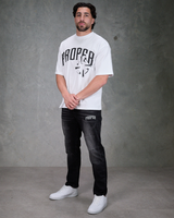 PROPER OFFSET OVERSIZED TEE WHITE