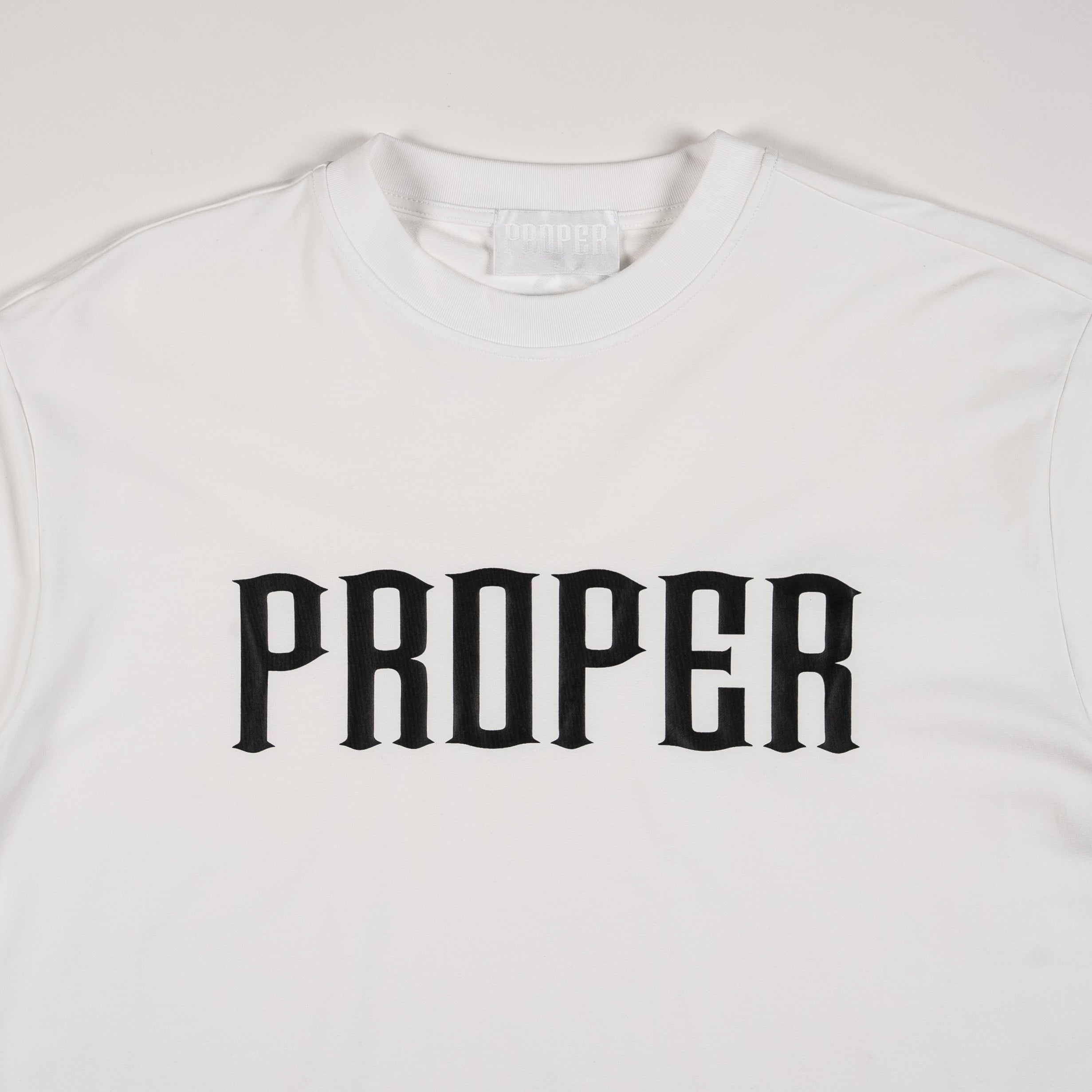 PROPER OG FITTED TEE WHITE/BLACK